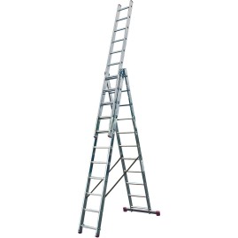 Алюминиевая трехсекционная лестница 3х11 KRAUSE CORDA 013422