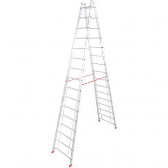 Двусторонняя лестница с перекладинами 2х16 перекладин KRAUSE STABILO 801746