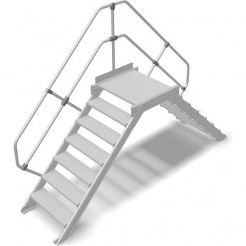 Переход с платформой KRAUSE 7 ступеней 800 мм 60°