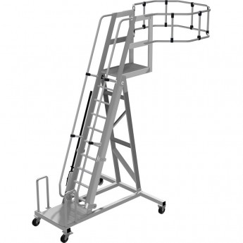 Трап KRAUSE для цистерн, круглое ограждение, алюм. рифленый