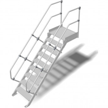 Трап с платформой 9 ступеней 800 мм 45 градусов KRAUSE STABILO 824387 Трап с платформой 9 ступеней 800 мм 45 градусов KRAUSE STABILO 824387