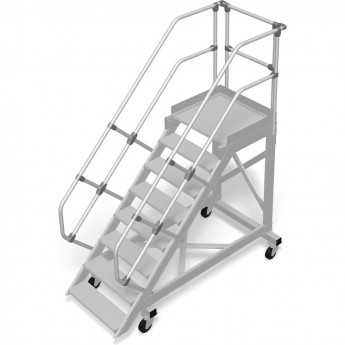 Трап с платформой передвижной KRAUSE 8 ступеней, ширина 1000 мм 45°